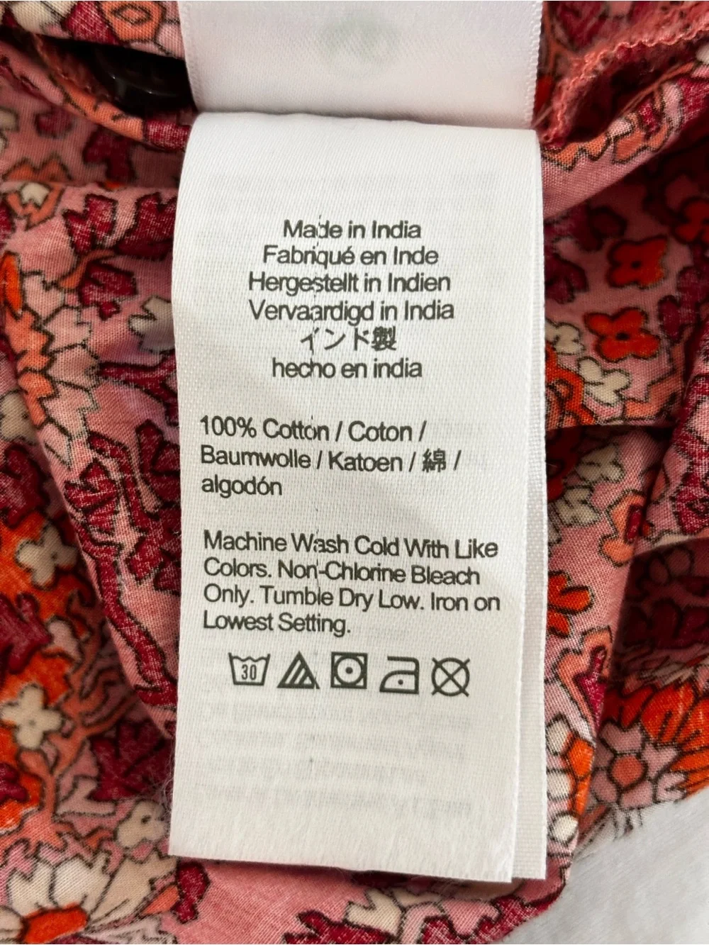 J.Crew Re-Imagined Large Pink Paisley Floral Ruffle Puff Sleeve Blouse Cotton